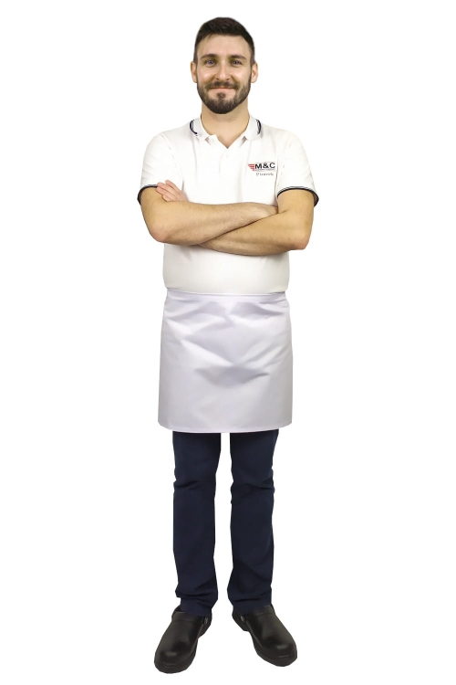 Fehér pincérkötény 40 cm hosszú