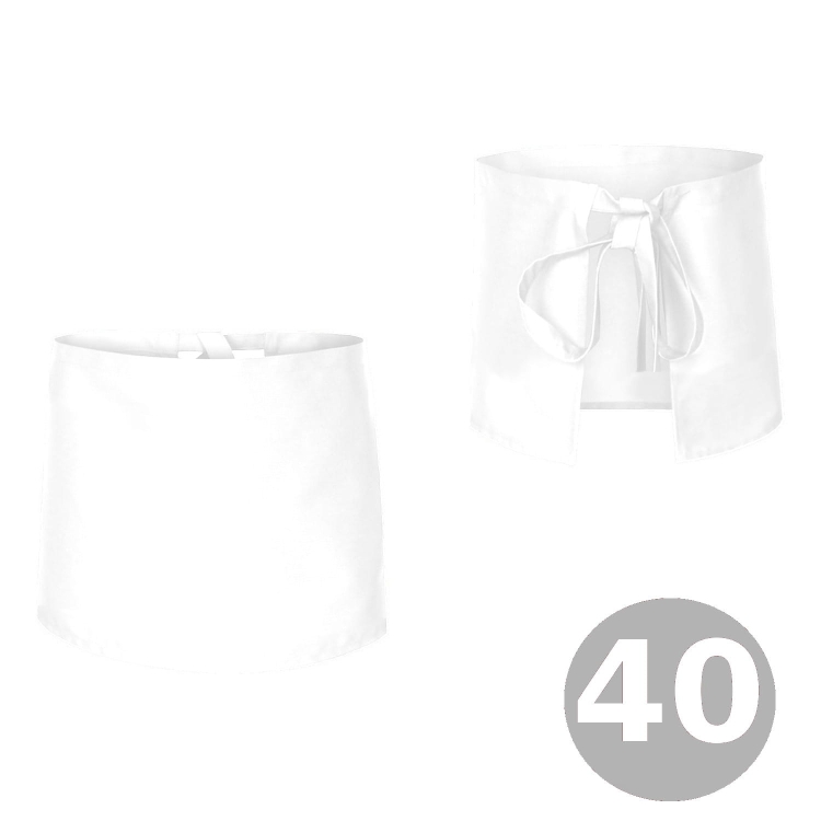 Fehér pincérkötény 40 cm hosszú