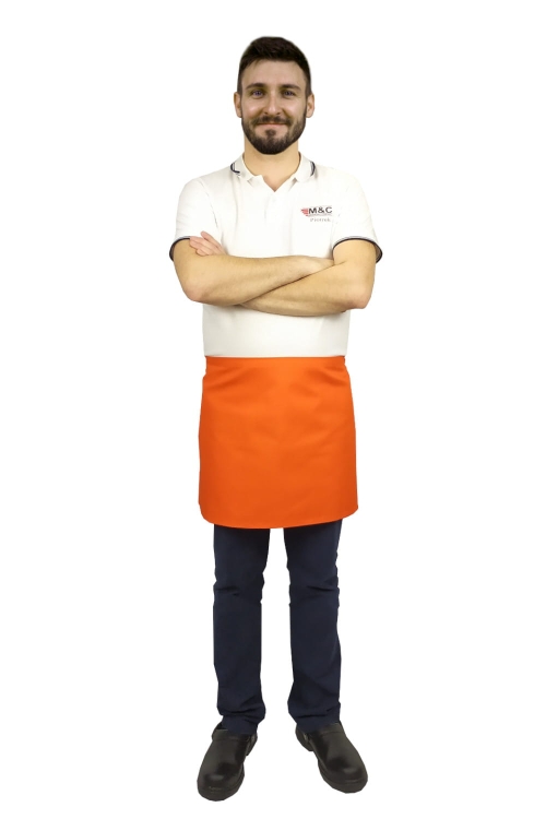 Narancssárga pincérkötény 40 cm hosszú