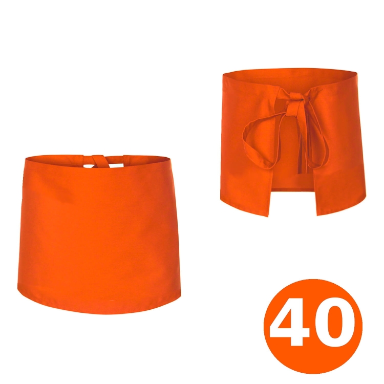 Hosszú narancssárga bartartó kötény 40cm