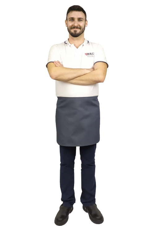 Szürke pincérkötény 40 cm hosszú