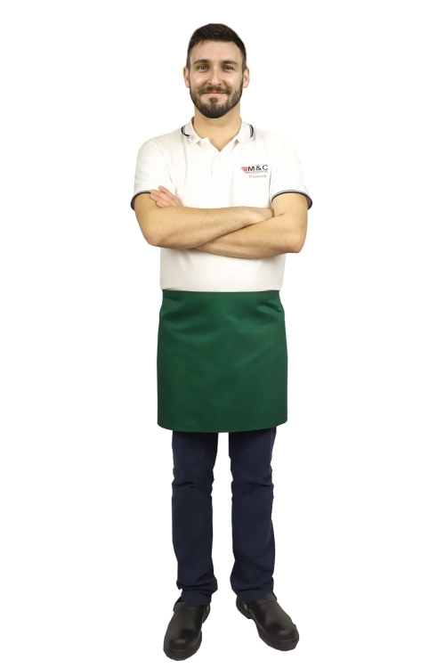 Zöld pincérkötény 40 cm hosszú