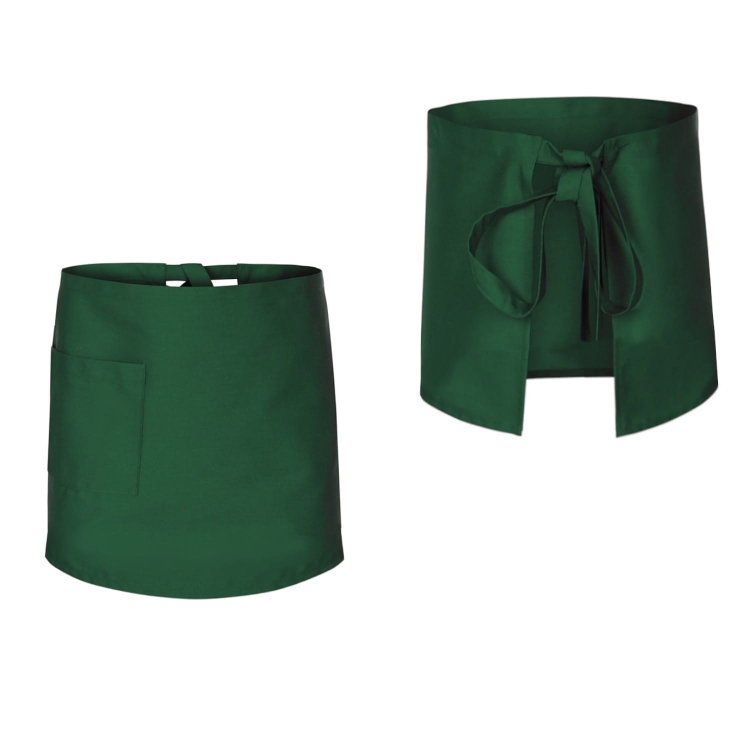 Zöld pincérkötény 50 cm hosszú