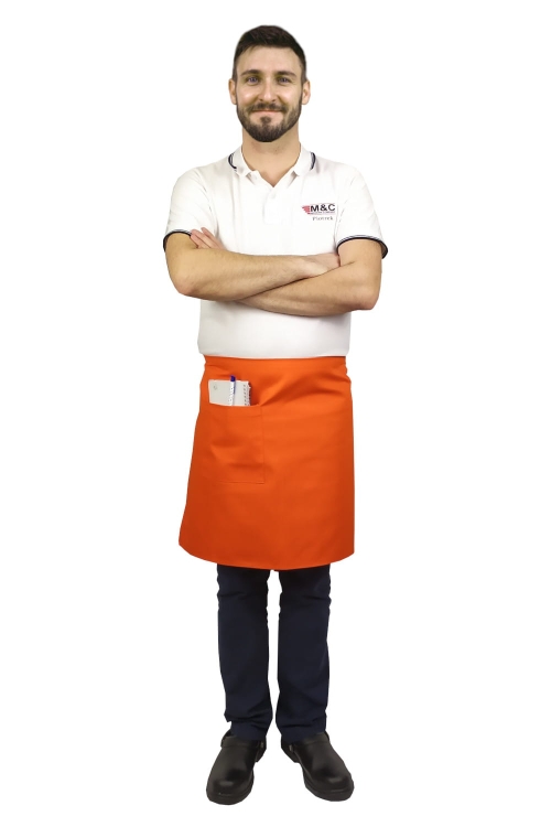 Narancssárga pincérkötény 50 cm hosszú