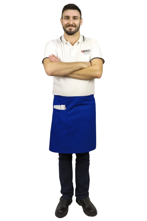 Kék szakácskötény 50 cm hosszú