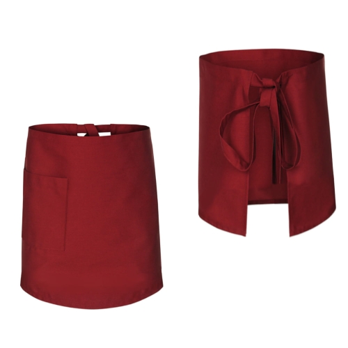 Bordó pincérkötény 60 cm hosszú