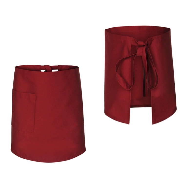 Bordó pincérkötény 60 cm hosszú