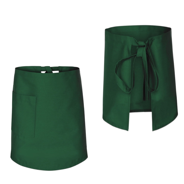Zöld színű 60 cm hosszú szakács, pincér, bárpultos kötény.