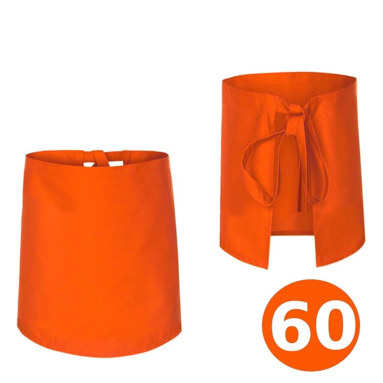 Hosszú narancssárga bartartó kötény 60 cm