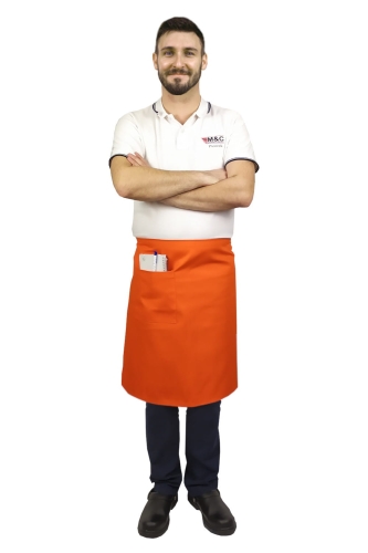 Narancssárga pincérkötény 60 cm hosszú
