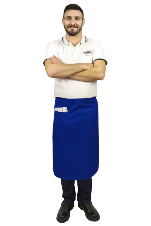 75 cm hosszú kék pincérkötény