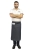 Hosszú szürke pincérkötény 75 cm