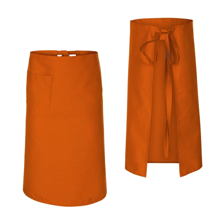 Narancssárga szakács kötény, 75 cm hosszú