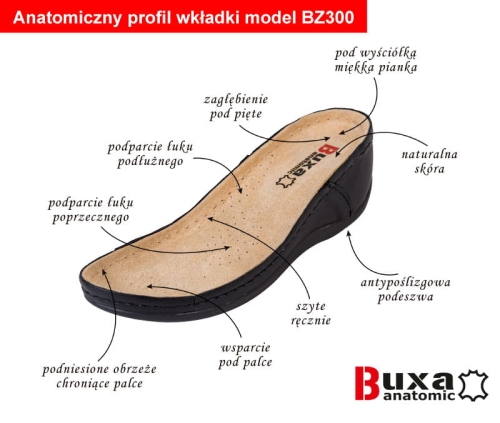 Anatomiczne klapki medyczne białe skórzane