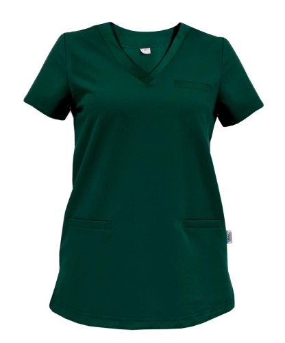Zielona butelka bluza medyczna damska BASIC PREMIUM