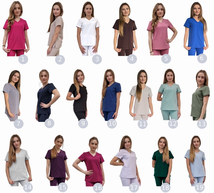 Medyczna bluza damska wrzosowa BASIC PREMIUM