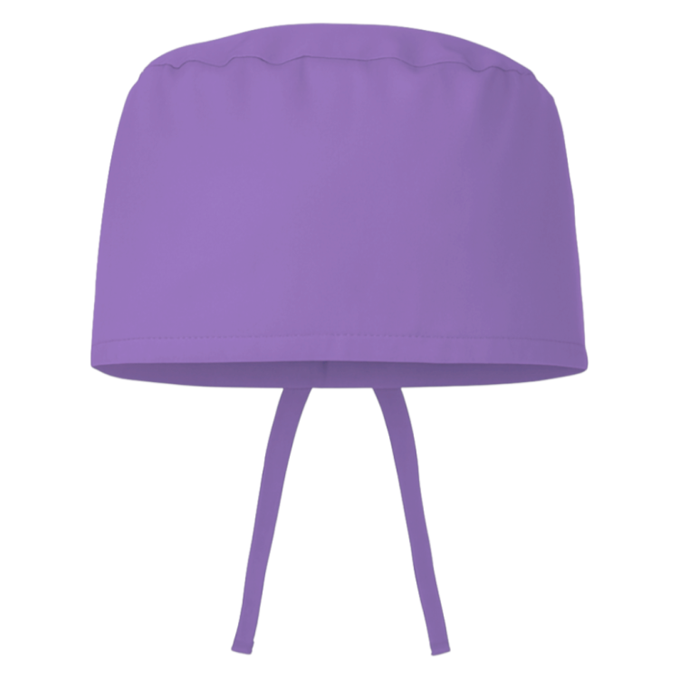 Czepek medyczny chirurgiczny wiązany unisex wrzosowy przód.png