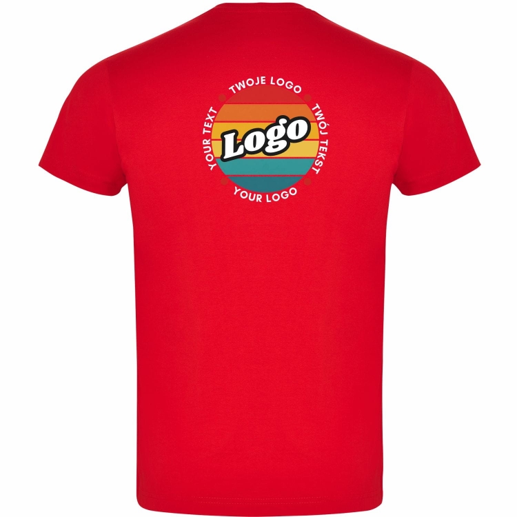 T-shirt koszulka czerwona personalizowana Twój własny nadruk logo kreator online tył.jpg