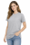 T-shirt damski krótki rękaw 100% bawełna kolor szary widok z boku.png