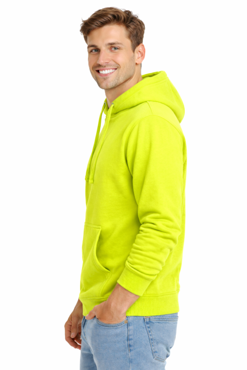 Bluza-dresowa-męska-z-kapturem-i-kieszeniami-kolor-limonka-widok-z-boku.png