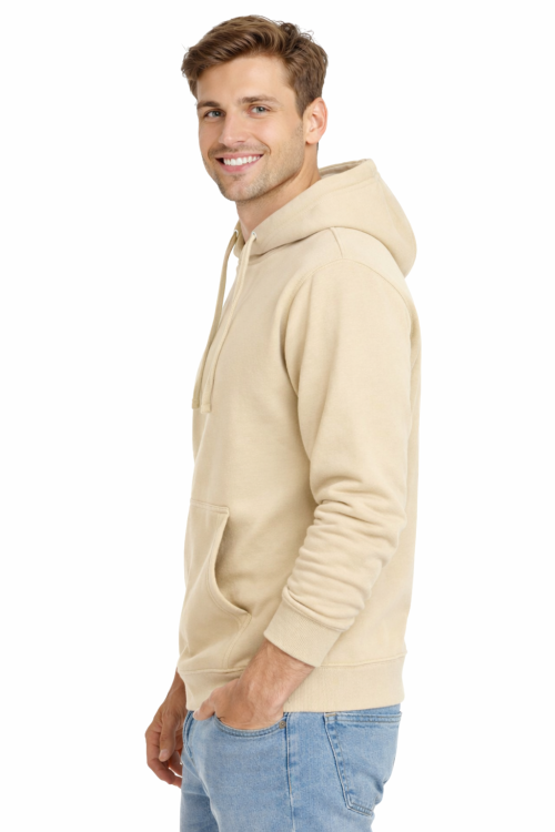 Bluza-dresowa-męska-z-kapturem-i-kieszeniami-kolor-jasny-beż-widok-z-boku.png