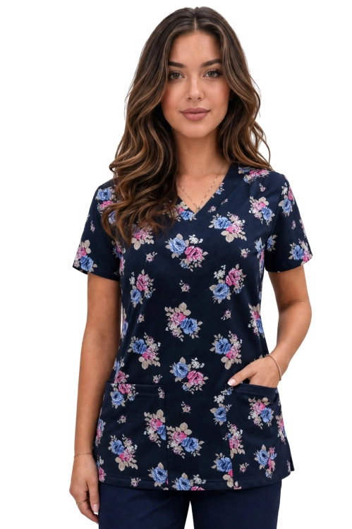 Bluza medyczna W4 z elastycznej bawełny