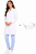 Zestaw laboratoryjny damski z fartuchem medycznym zapinanym na zatrzaski i okularami przeciwodpryskowymi
