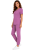 Winogronowy  komplet medyczny damski – scrubs CASUAL PREMIUM_bok.png