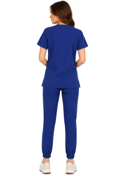 Damski komplet medyczny granatowy – scrubs CASUAL PREMIUM_tył.png