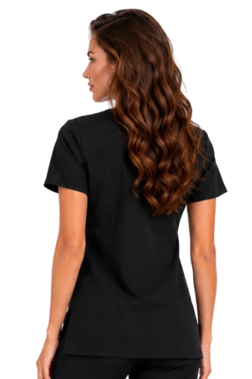 Czarna bluza medyczna damska Casual Premium_tył.png