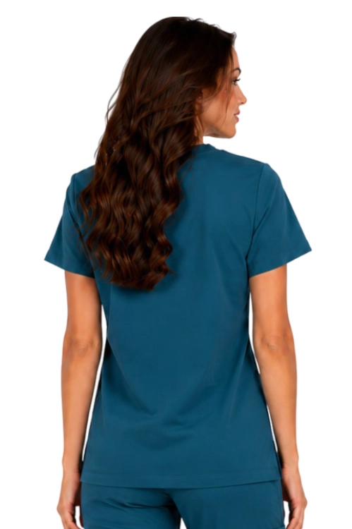 Morska bluza medyczna damska Casual Premium_tył.png