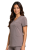 Damska bluza medyczna BASIC PREMIUM w kolorze cappucino_bok.png
