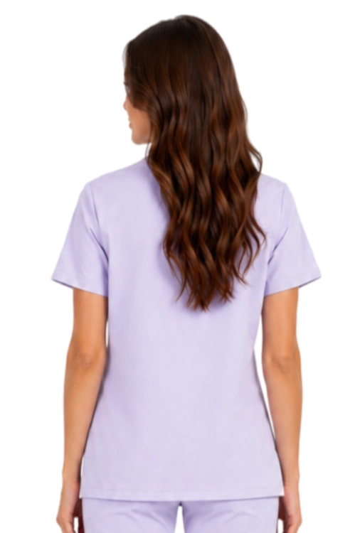Wrzosowa  damska bluza medyczna BASIC PREMIUM_tył.png